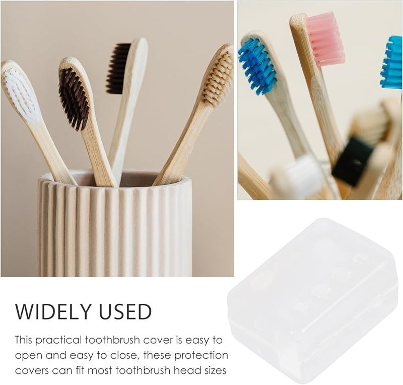20Pcs Travel Toothbrush Covers Straw Fiber Material Portable Hygiene Storage Case - Image 3